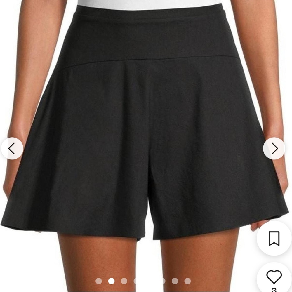 🚨SOLD🚨 VINCE Linen High Rise Flounce Shorts in Black: Sz 4